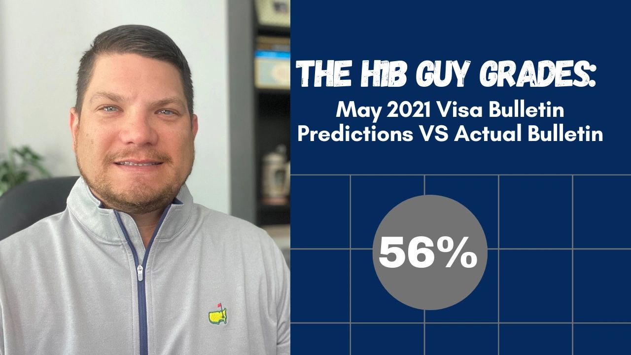 The H1B Guy Grades May 2021 Visa Bulletin Predictions